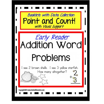 Early Reader Addition Word Problems for Special Education